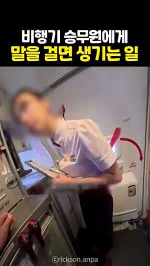한국행 비행기 승무원에게 말을 걸면 생기는?