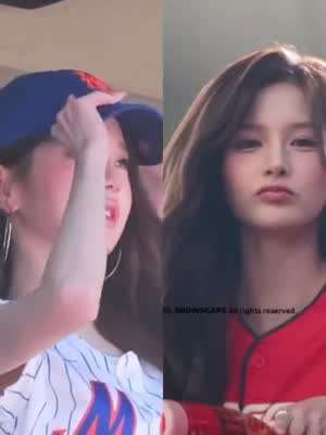 야구 직관하는 아이브 장원영 & 엔믹스 설윤 2분할